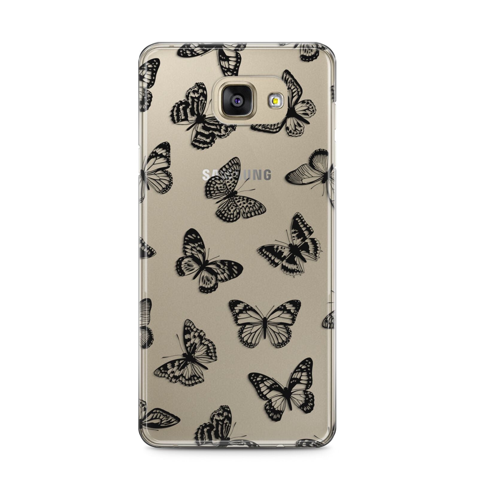 Butterfly Samsung Galaxy A5 2016 Case on gold phone