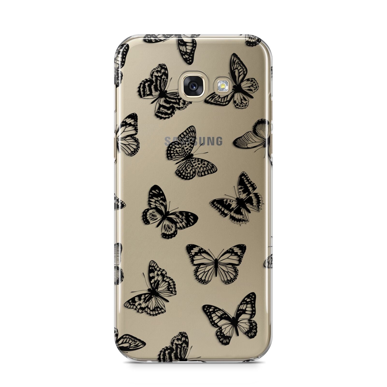 Butterfly Samsung Galaxy A5 2017 Case on gold phone