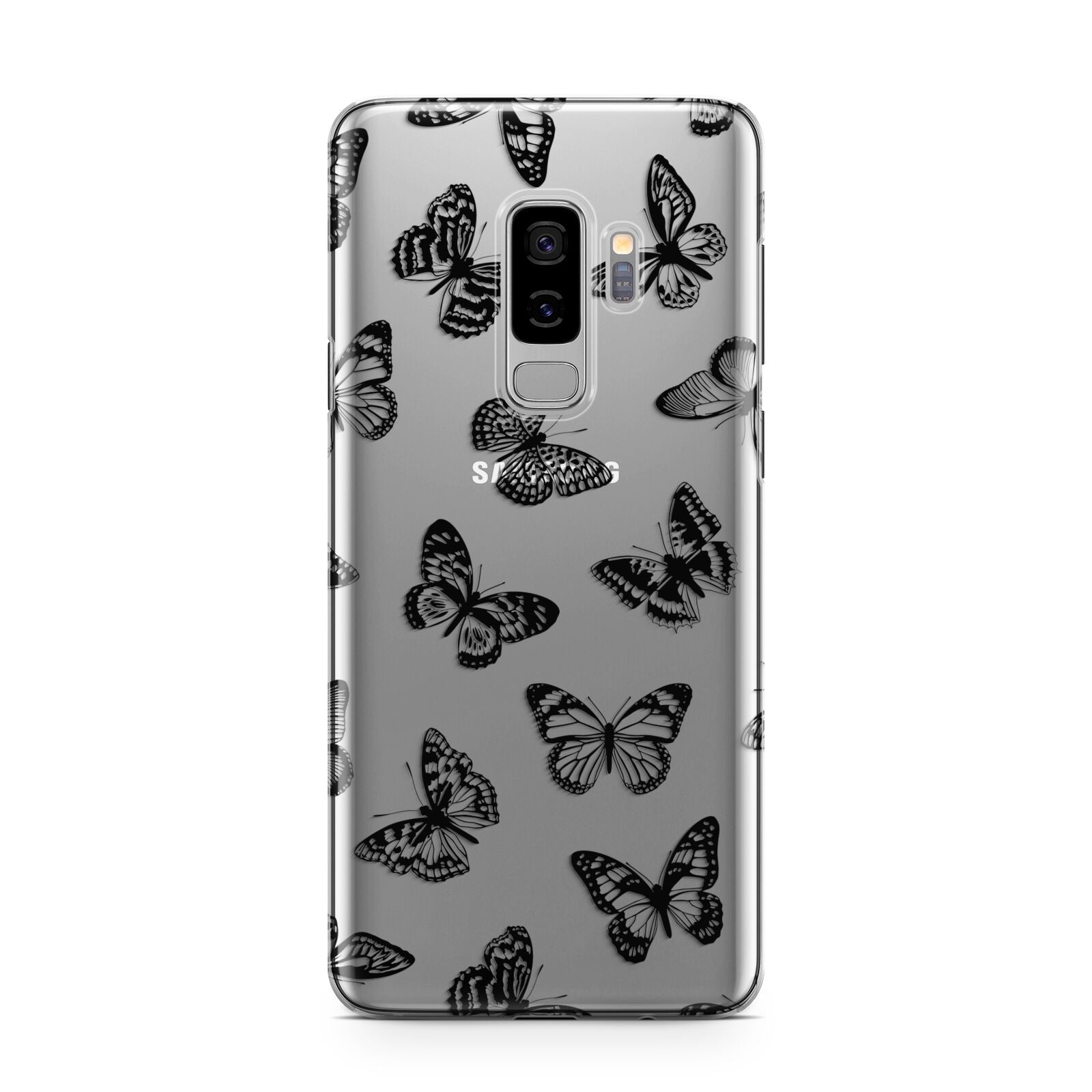 Butterfly Samsung Galaxy S9 Plus Case on Silver phone