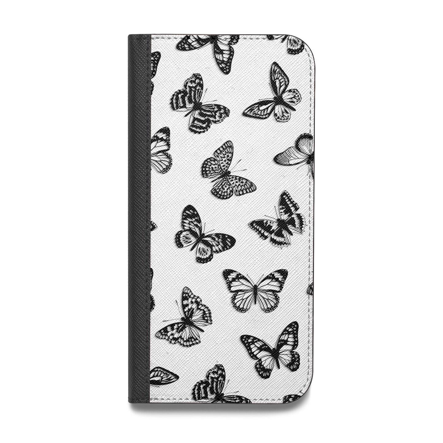 Butterfly Vegan Leather Flip iPhone Case