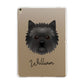 Cairn Terrier Personalised Apple iPad Gold Case