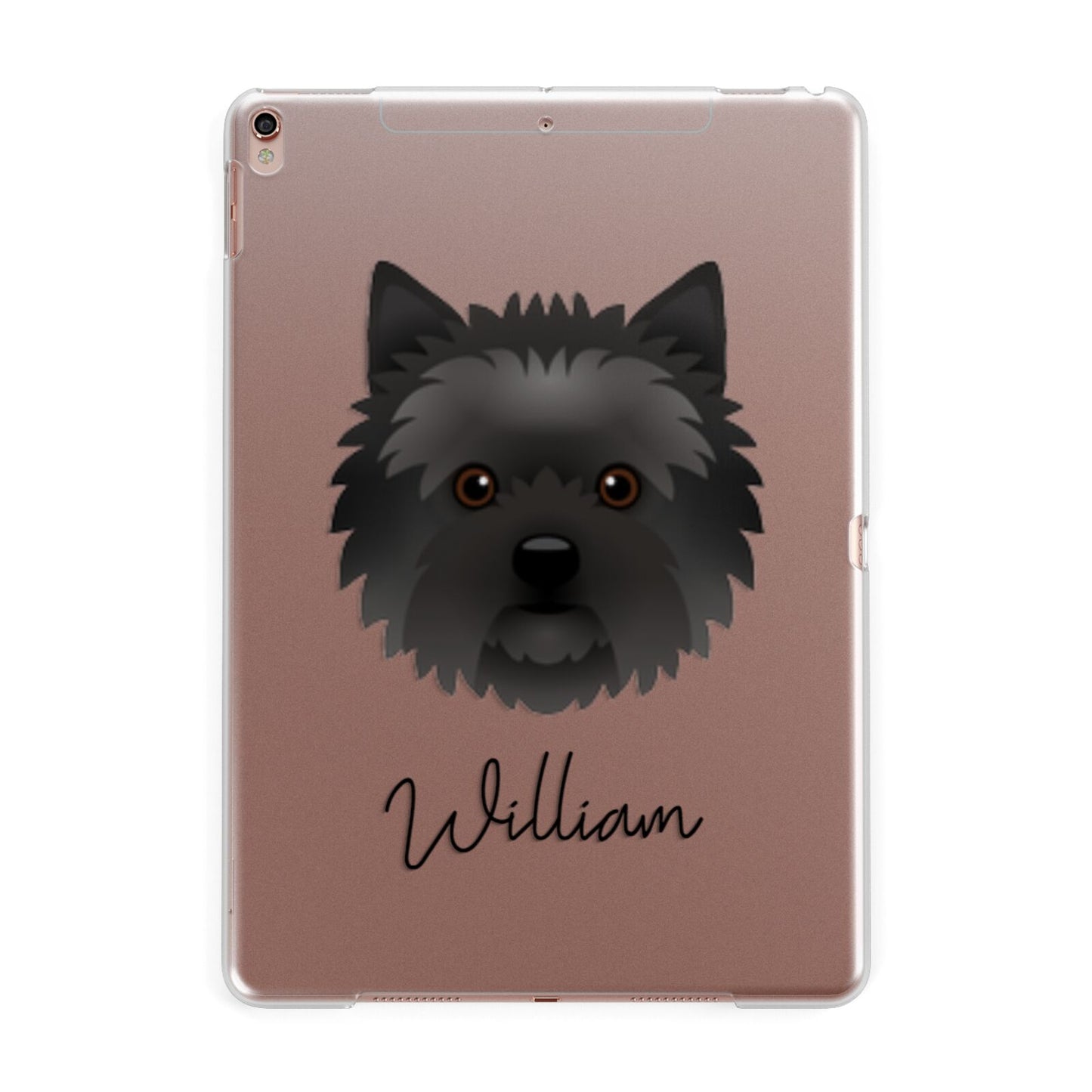 Cairn Terrier Personalised Apple iPad Rose Gold Case