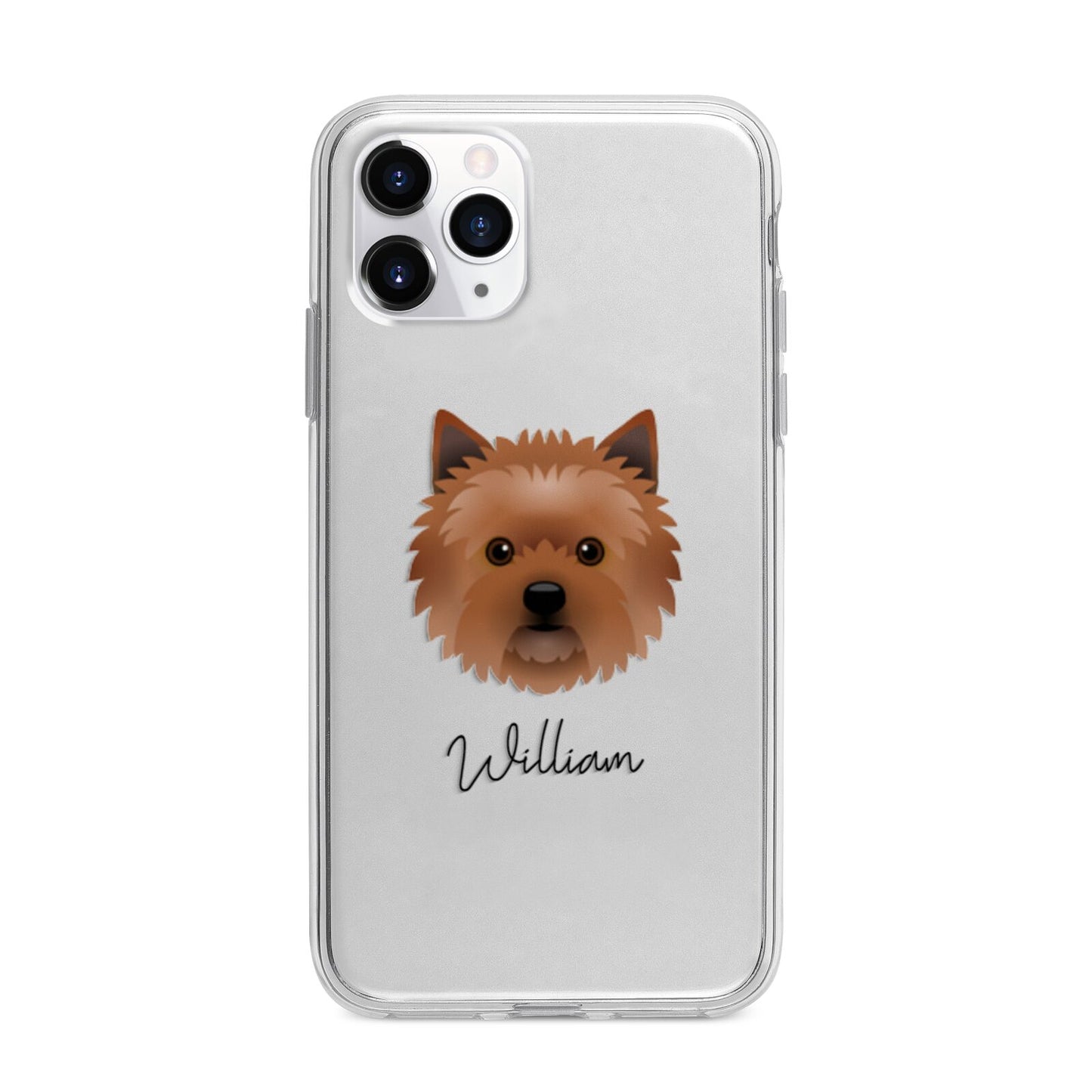 Cairn Terrier Personalised Apple iPhone 11 Pro Max in Silver with Bumper Case