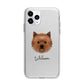 Cairn Terrier Personalised Apple iPhone 11 Pro in Silver with Bumper Case