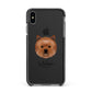 Cairn Terrier Personalised Apple iPhone Xs Max Impact Case Black Edge on Black Phone