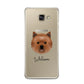 Cairn Terrier Personalised Samsung Galaxy A3 2016 Case on gold phone