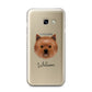 Cairn Terrier Personalised Samsung Galaxy A3 2017 Case on gold phone