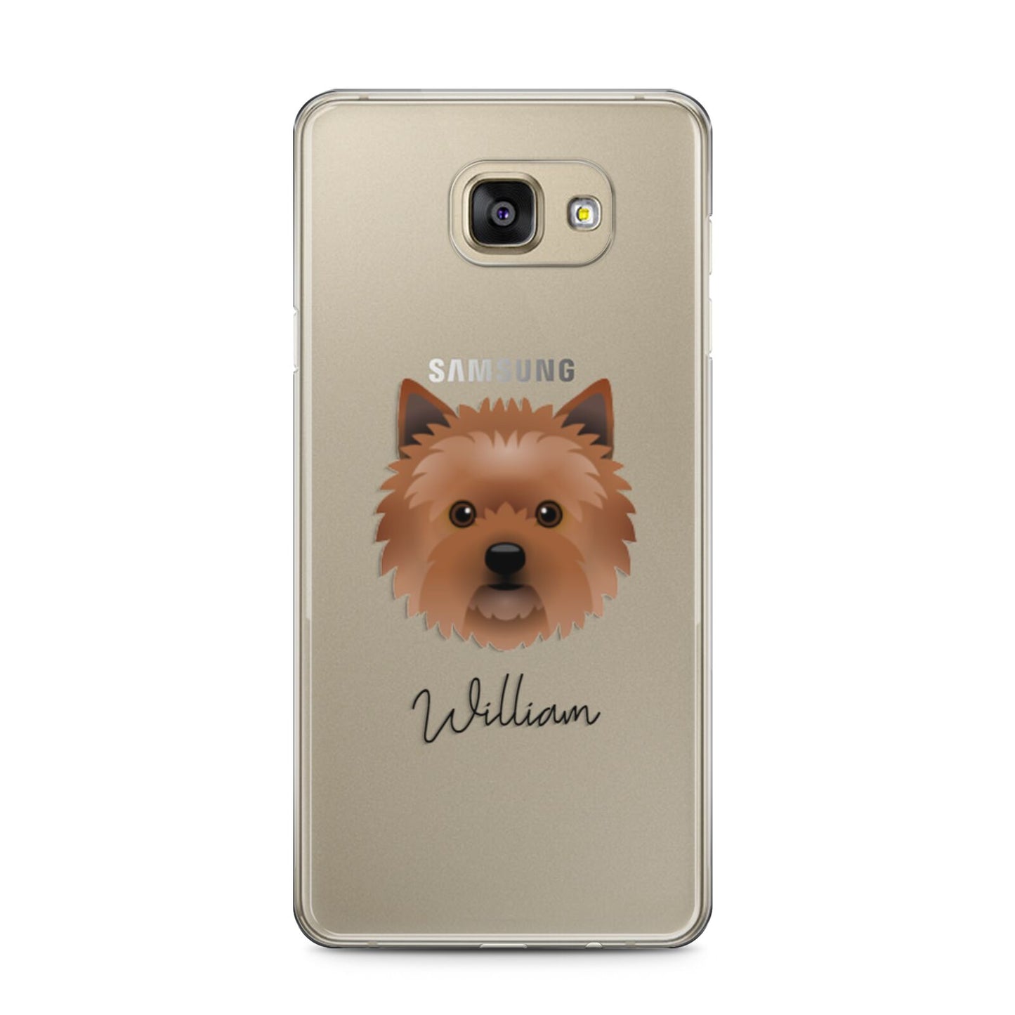 Cairn Terrier Personalised Samsung Galaxy A5 2016 Case on gold phone