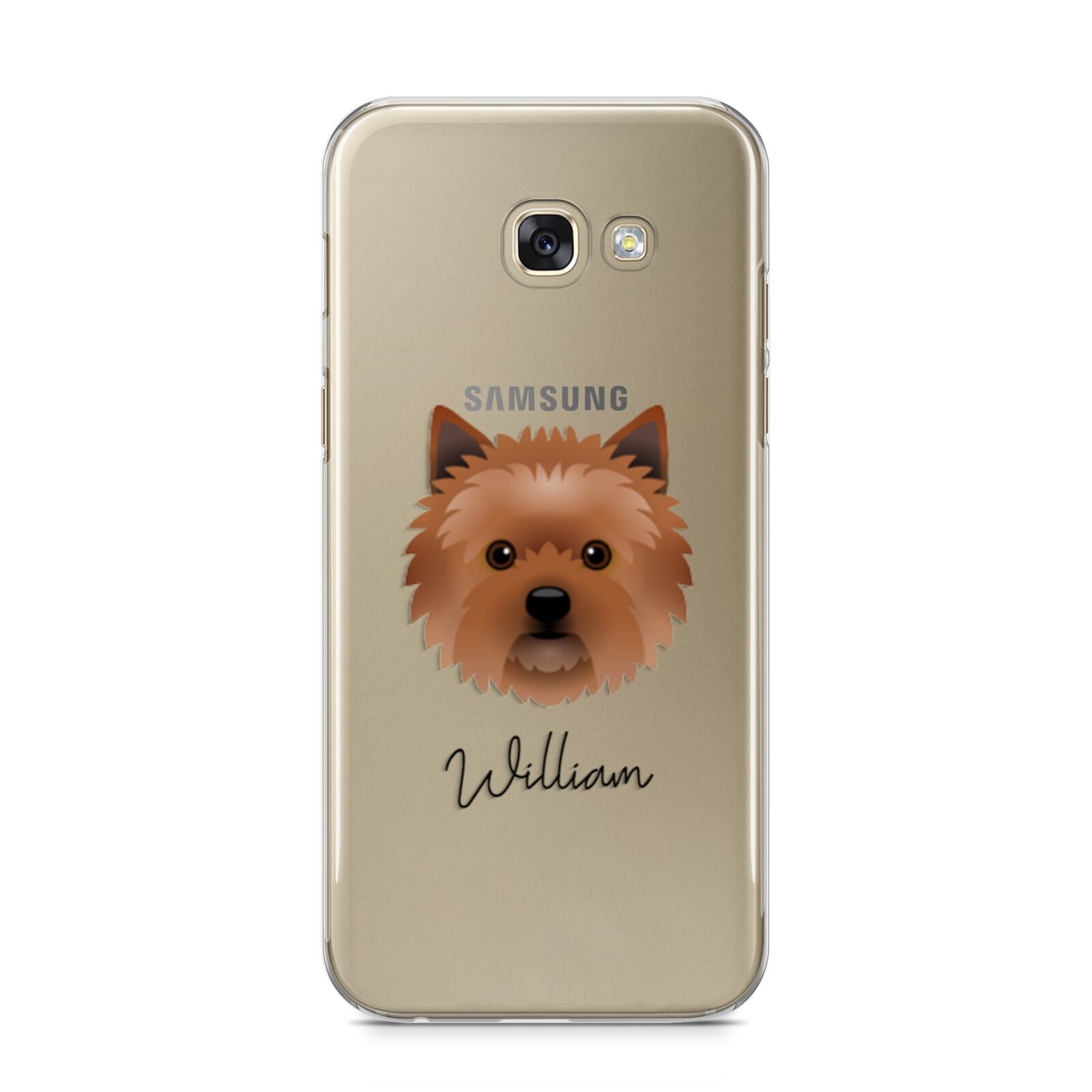Cairn Terrier Personalised Samsung Galaxy A5 2017 Case on gold phone