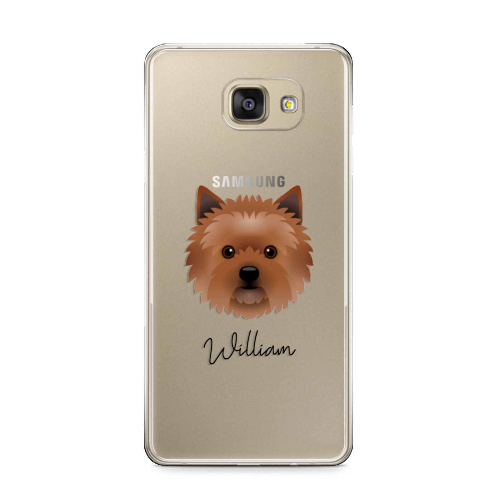 Cairn Terrier Personalised Samsung Galaxy A9 2016 Case on gold phone