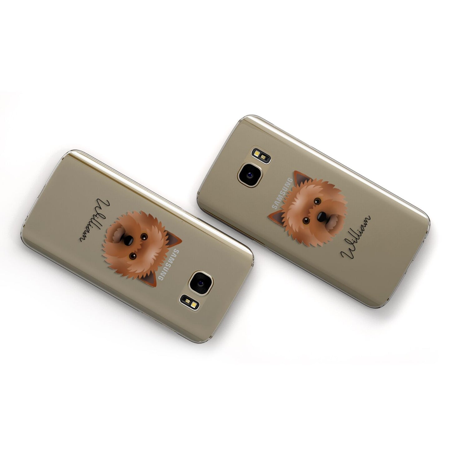 Cairn Terrier Personalised Samsung Galaxy Case Flat Overview