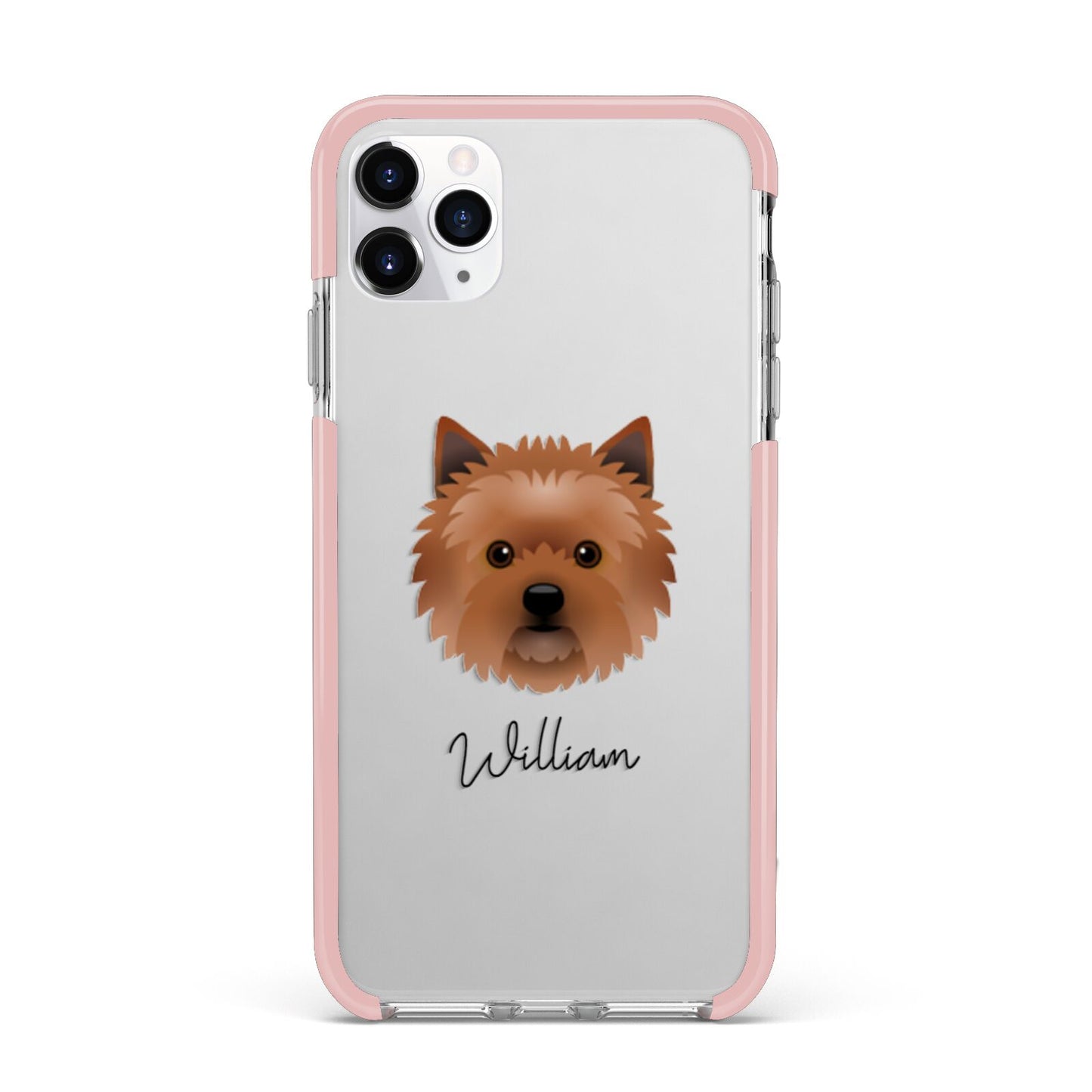 Cairn Terrier Personalised iPhone 11 Pro Max Impact Pink Edge Case