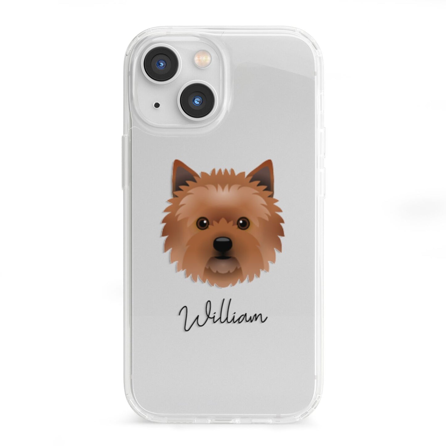 Cairn Terrier Personalised iPhone 13 Mini Clear Bumper Case