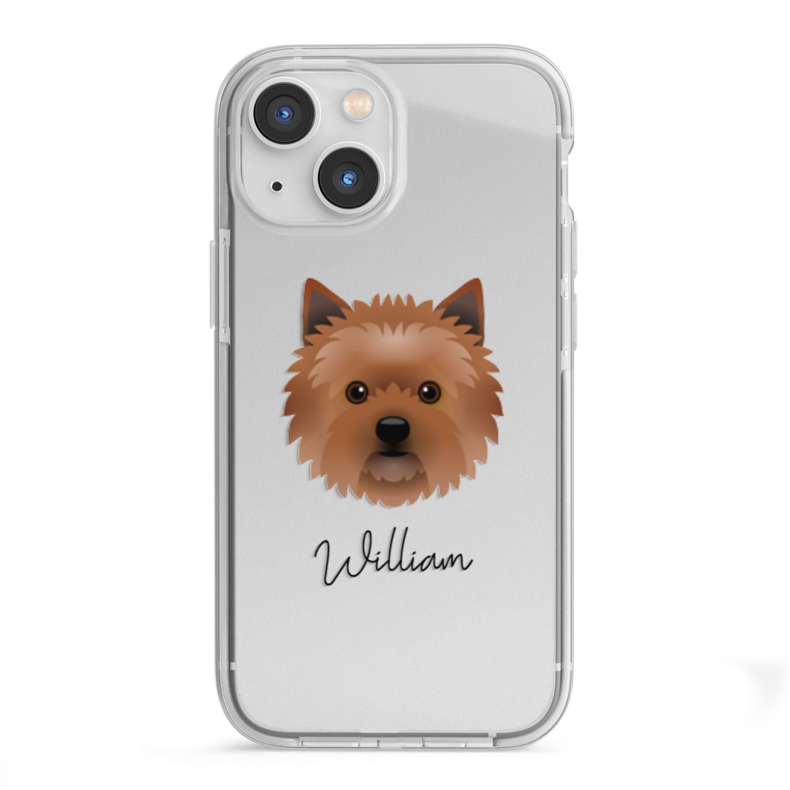 Cairn Terrier Personalised iPhone 13 Mini TPU Impact Case with White Edges