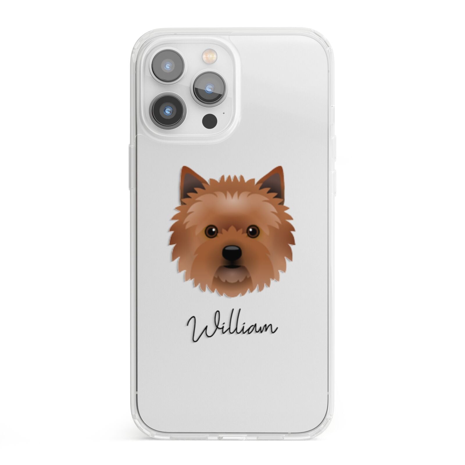 Cairn Terrier Personalised iPhone 13 Pro Max Clear Bumper Case