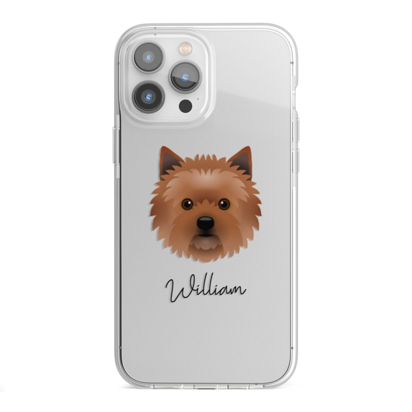 Cairn Terrier Personalised iPhone 13 Pro Max TPU Impact Case with White Edges