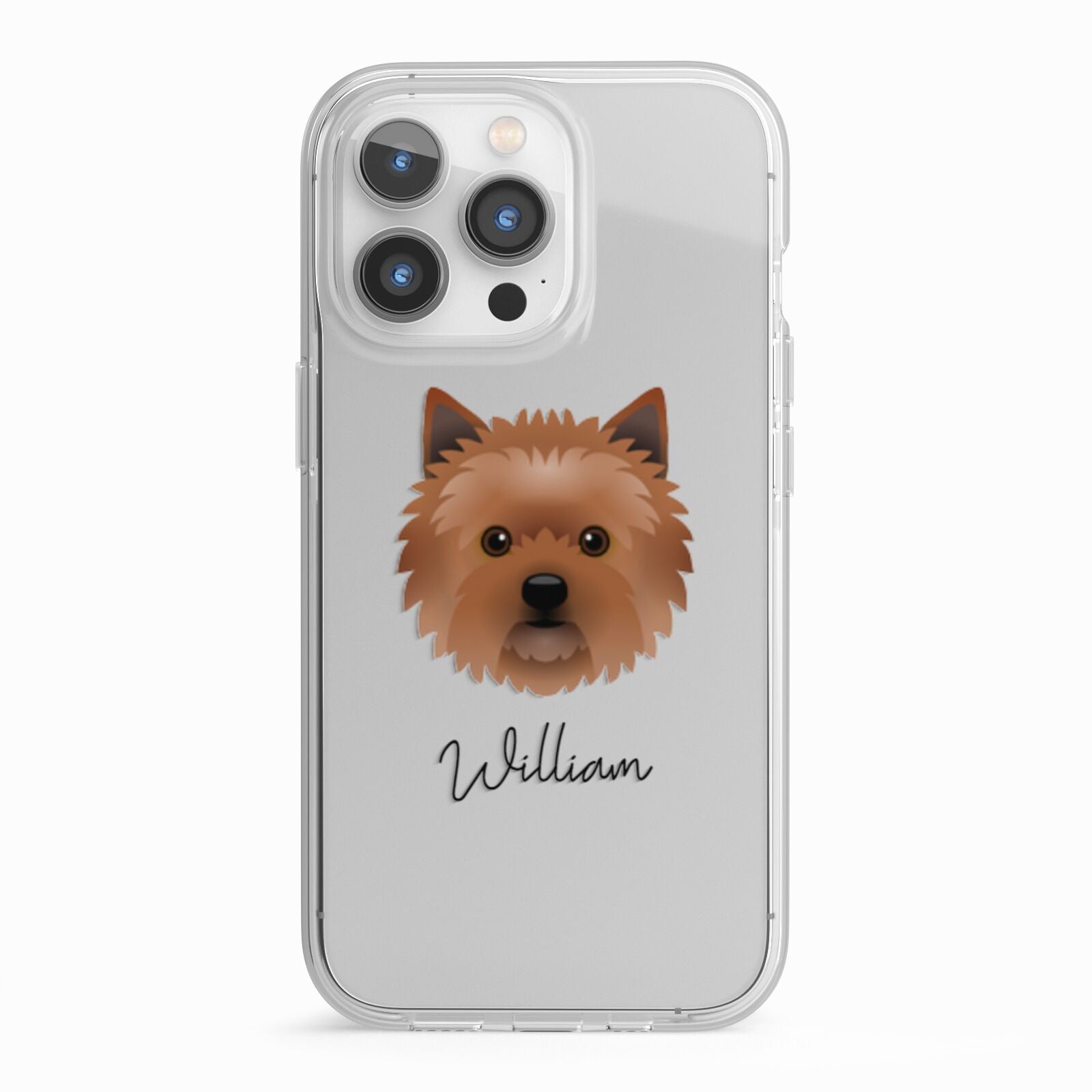Cairn Terrier Personalised iPhone 13 Pro TPU Impact Case with White Edges