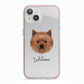 Cairn Terrier Personalised iPhone 13 TPU Impact Case with Pink Edges
