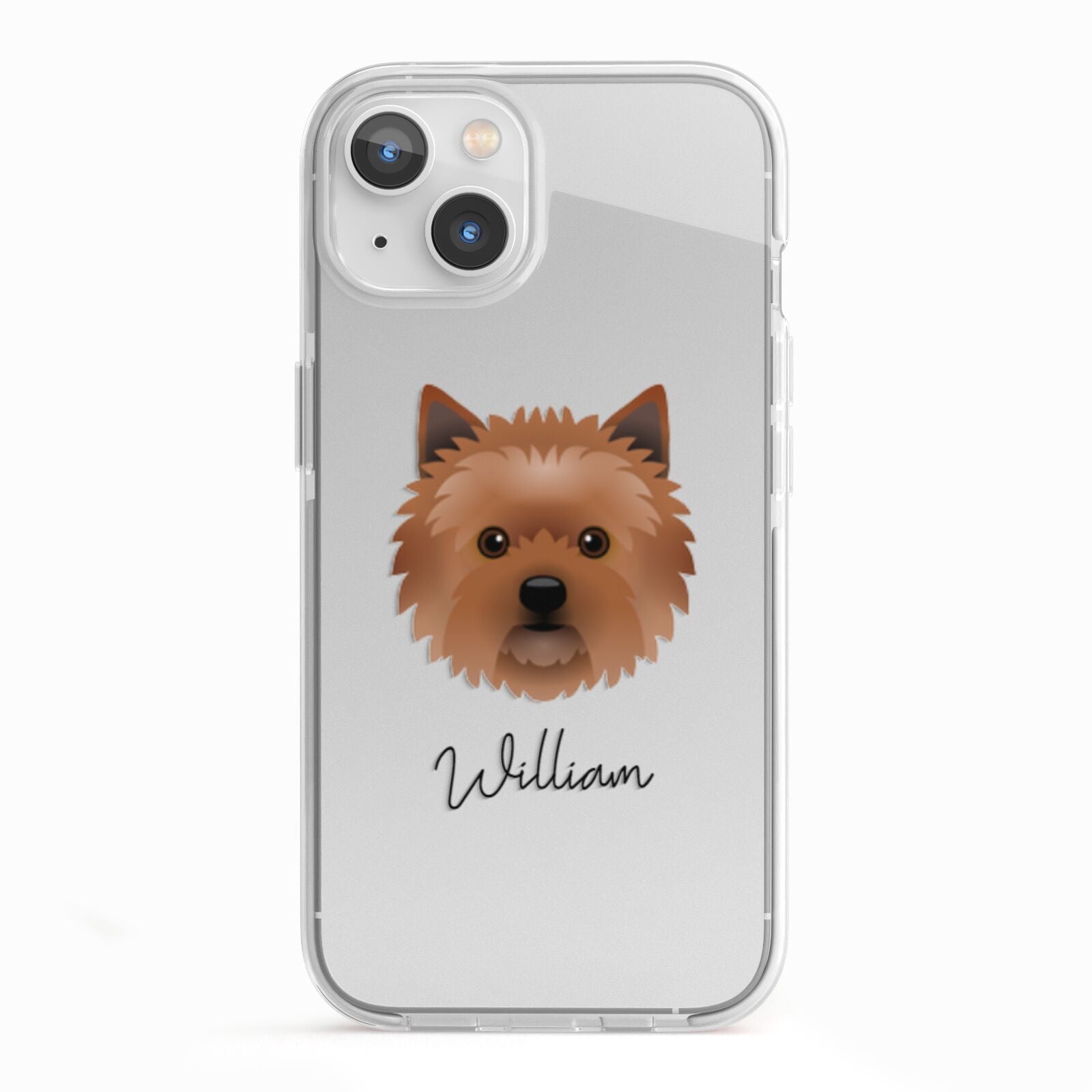 Cairn Terrier Personalised iPhone 13 TPU Impact Case with White Edges