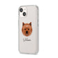 Cairn Terrier Personalised iPhone 14 Clear Tough Case Starlight Angled Image