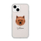Cairn Terrier Personalised iPhone 14 Clear Tough Case Starlight