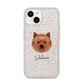 Cairn Terrier Personalised iPhone 14 Glitter Tough Case Starlight