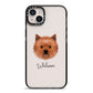 Cairn Terrier Personalised iPhone 14 Plus Black Impact Case on Silver phone
