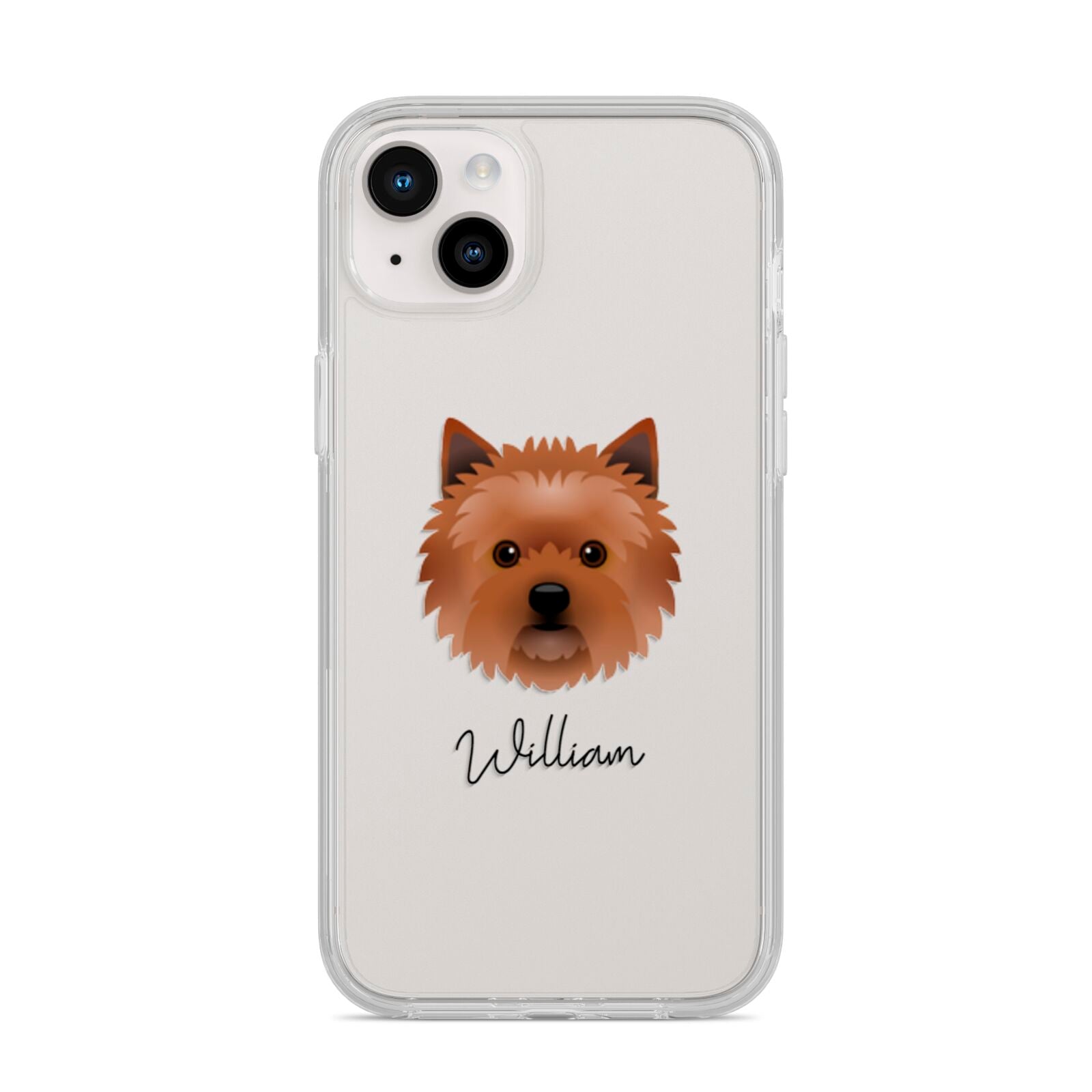 Cairn Terrier Personalised iPhone 14 Plus Clear Tough Case Starlight