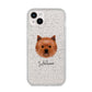 Cairn Terrier Personalised iPhone 14 Plus Glitter Tough Case Starlight