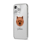 Cairn Terrier Personalised iPhone 14 Pro Max Clear Tough Case Silver Angled Image