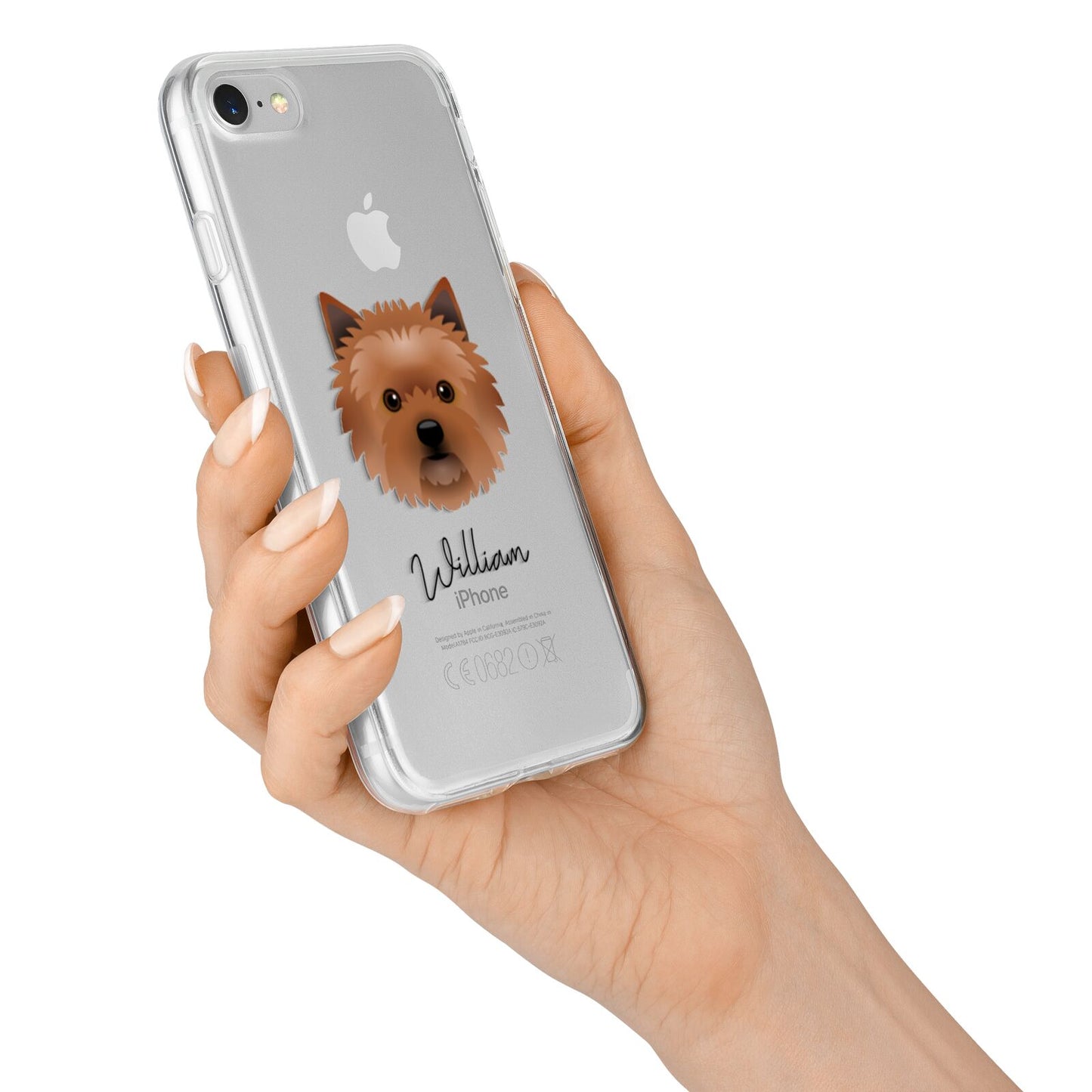 Cairn Terrier Personalised iPhone 7 Bumper Case on Silver iPhone Alternative Image