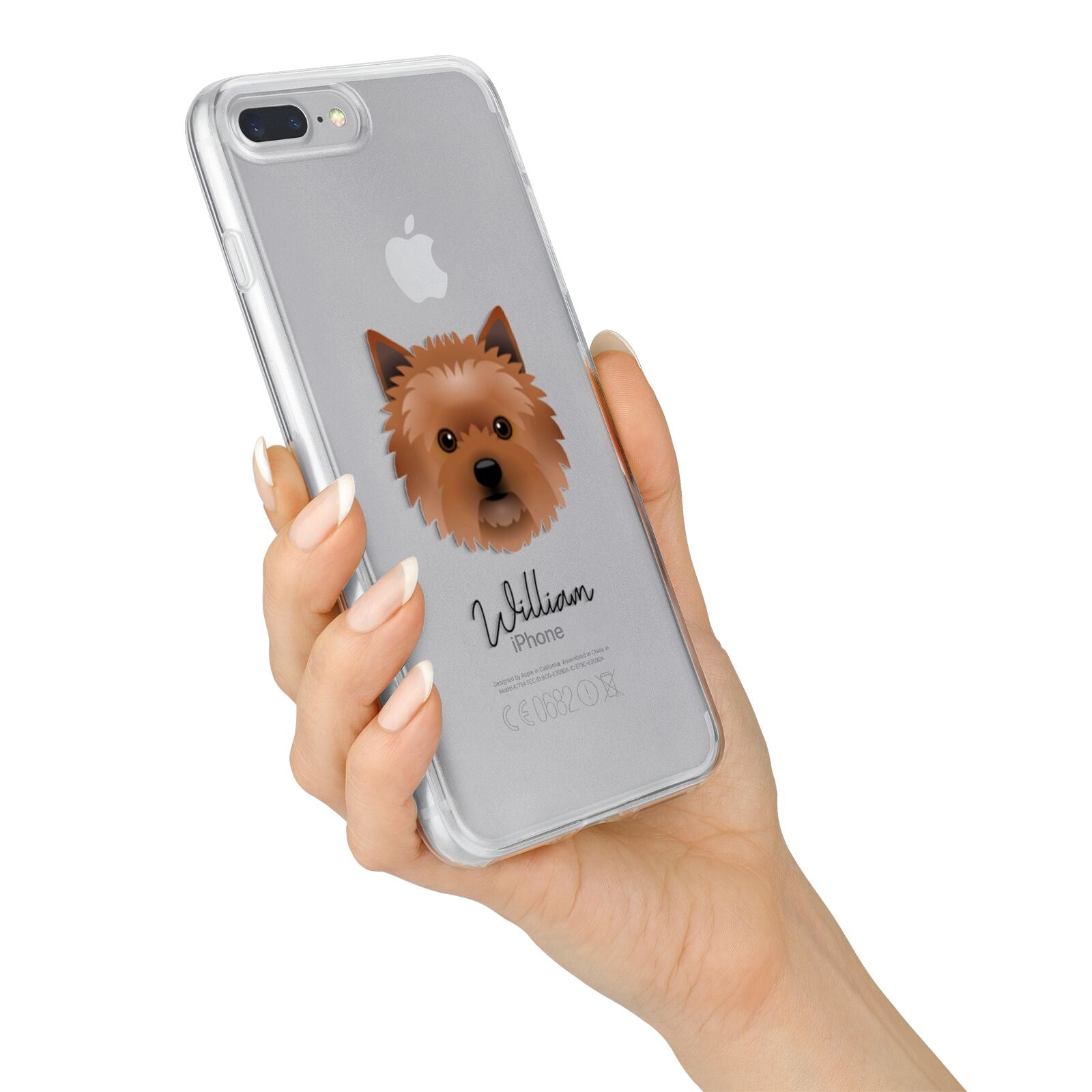 Cairn Terrier Personalised iPhone 7 Plus Bumper Case on Silver iPhone Alternative Image