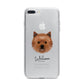Cairn Terrier Personalised iPhone 7 Plus Bumper Case on Silver iPhone
