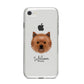 Cairn Terrier Personalised iPhone 8 Bumper Case on Silver iPhone