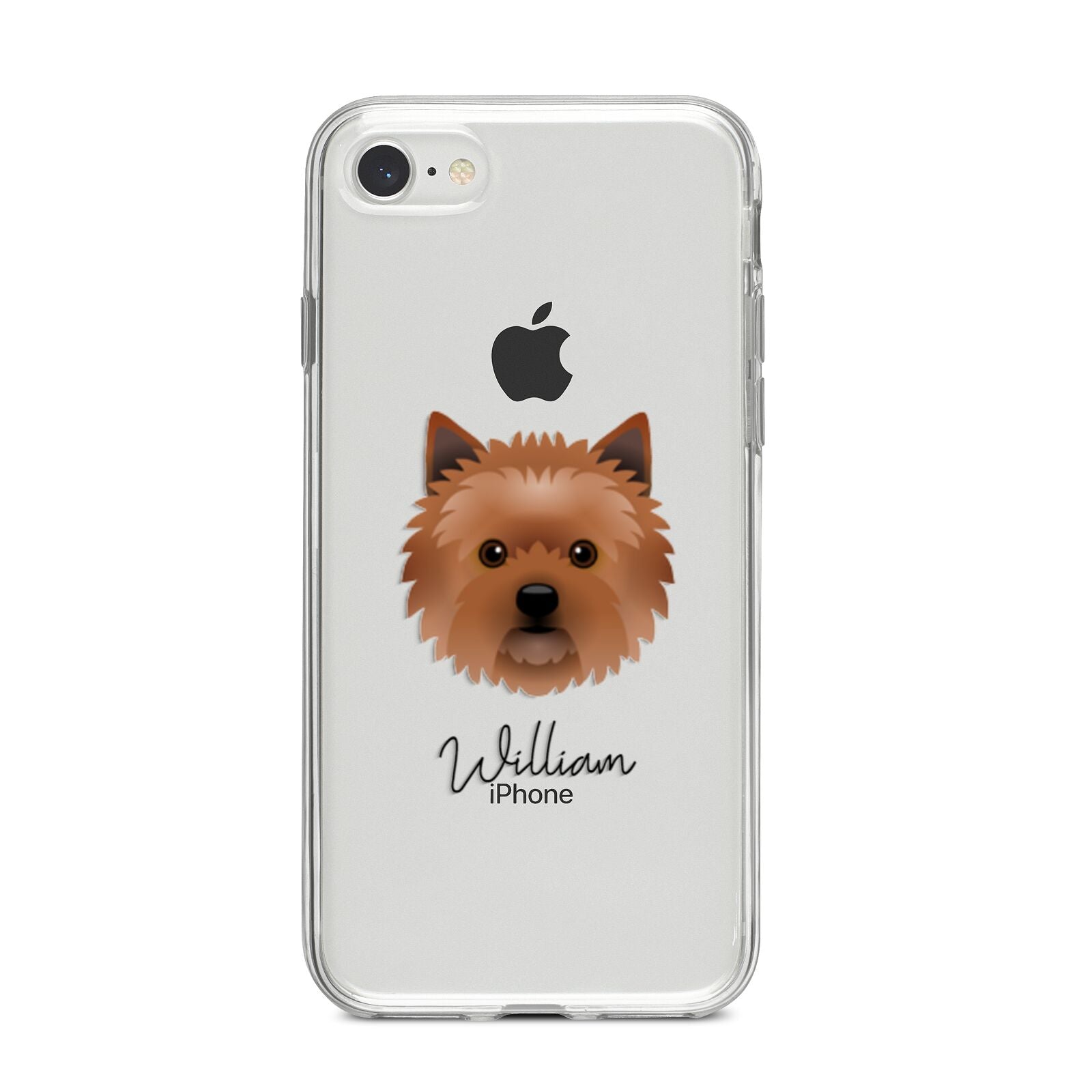 Cairn Terrier Personalised iPhone 8 Bumper Case on Silver iPhone