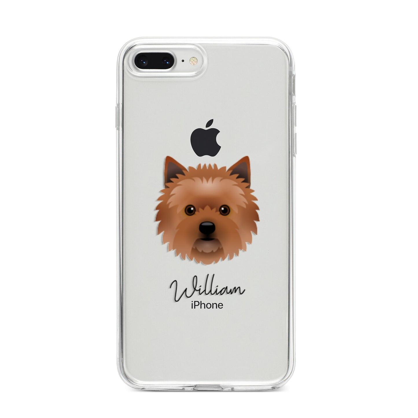Cairn Terrier Personalised iPhone 8 Plus Bumper Case on Silver iPhone