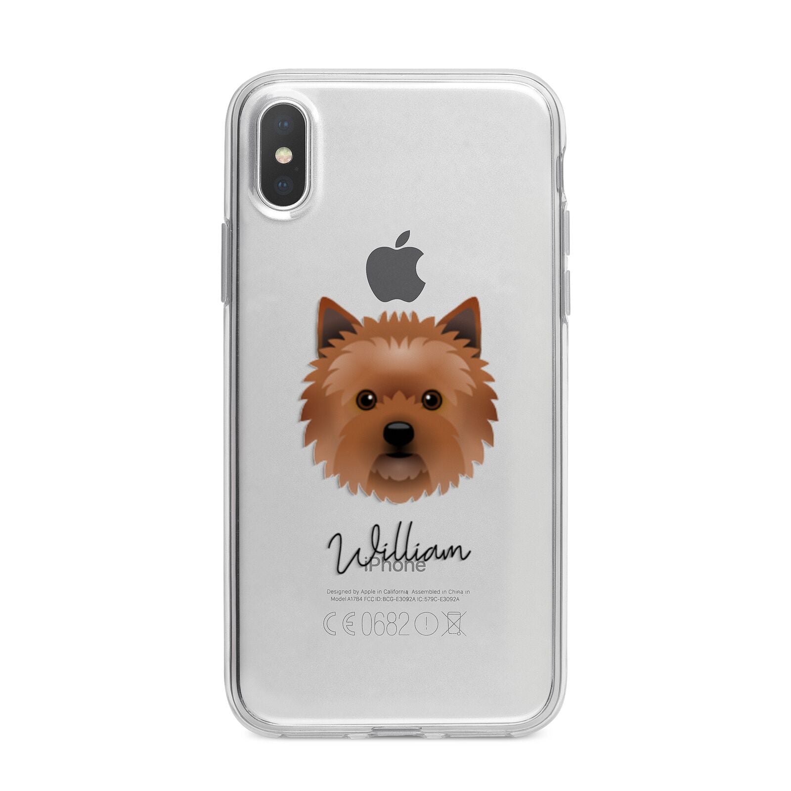 Cairn Terrier Personalised iPhone X Bumper Case on Silver iPhone Alternative Image 1