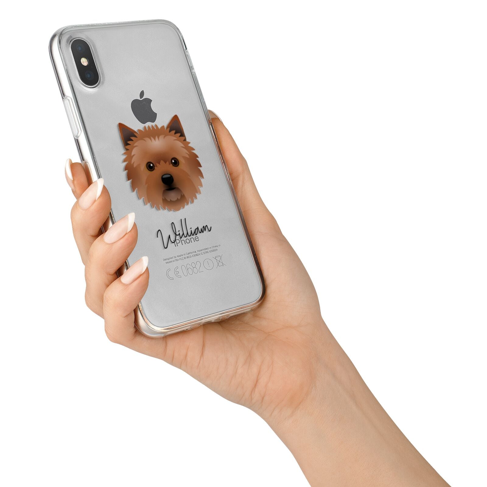 Cairn Terrier Personalised iPhone X Bumper Case on Silver iPhone Alternative Image 2