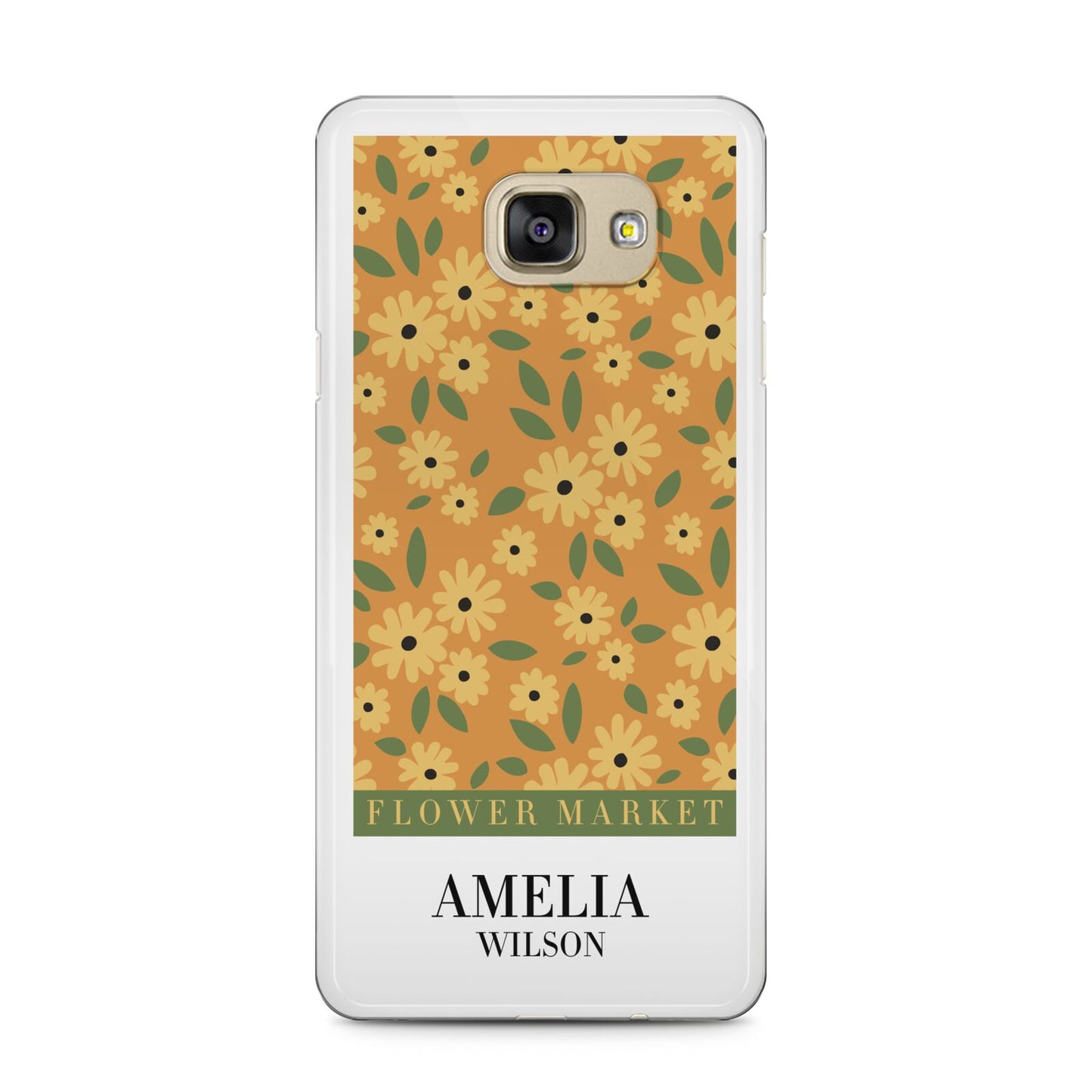 California Flower Market Samsung Galaxy A5 2016 Case on gold phone