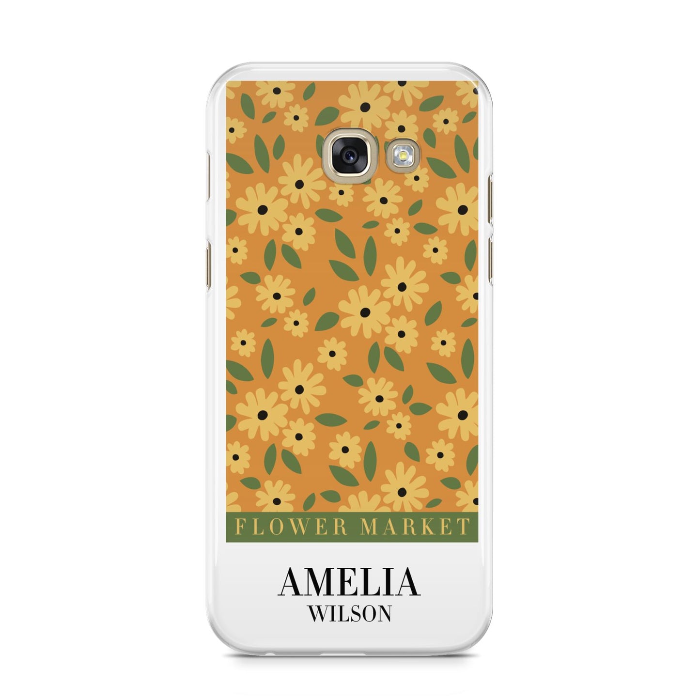 California Flower Market Samsung Galaxy A5 2017 Case on gold phone