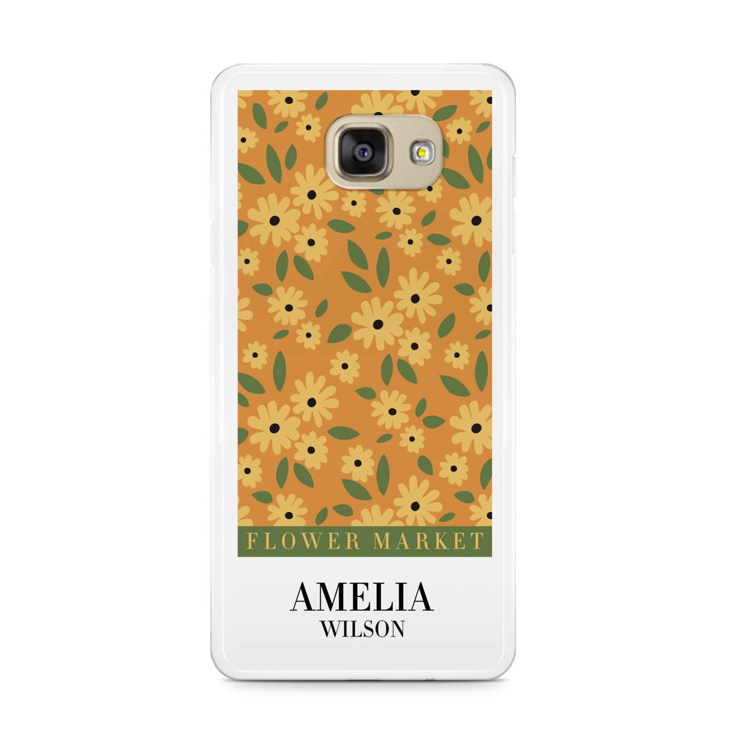 California Flower Market Samsung Galaxy A9 2016 Case on gold phone