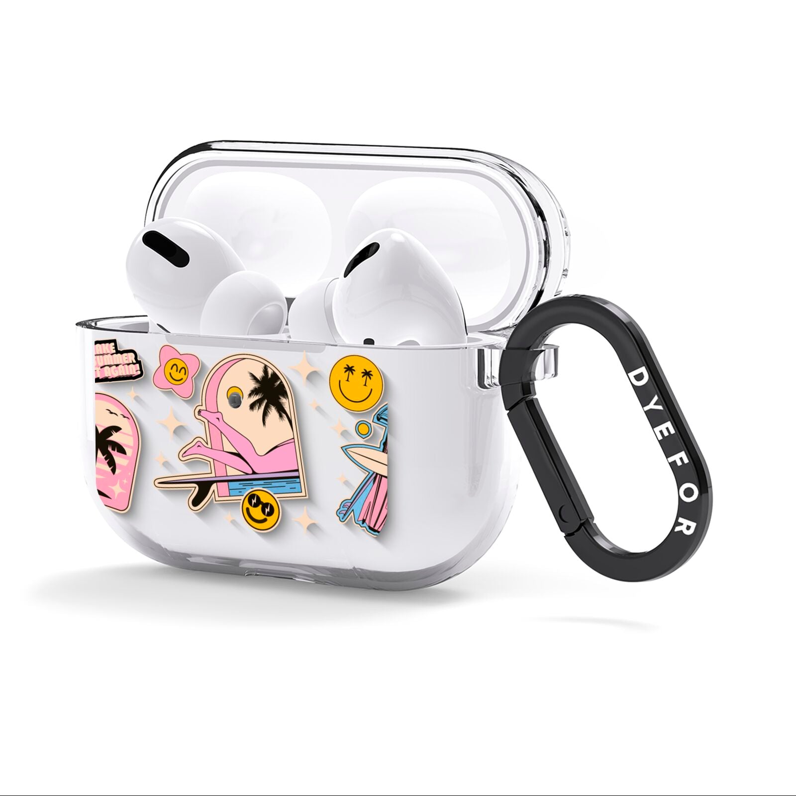 California Girl Sticker AirPods Clear Case 3rd Gen Side Image