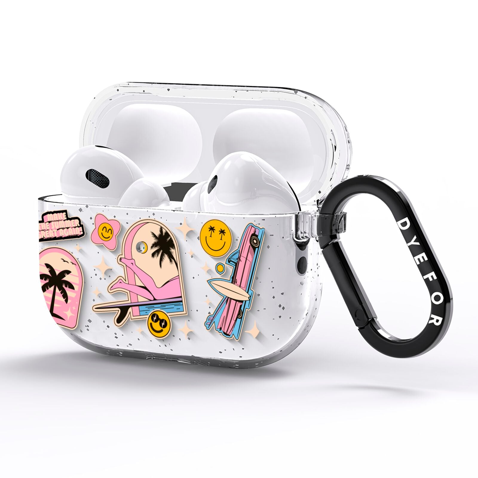 California Girl Sticker AirPods Pro Glitter Case Side Image