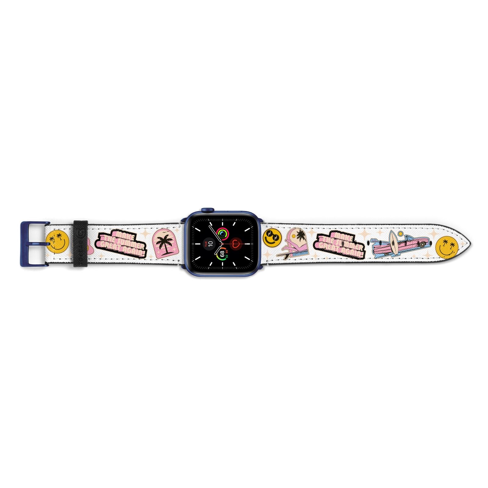 California Girl Sticker Apple Watch Strap Landscape Image Blue Hardware