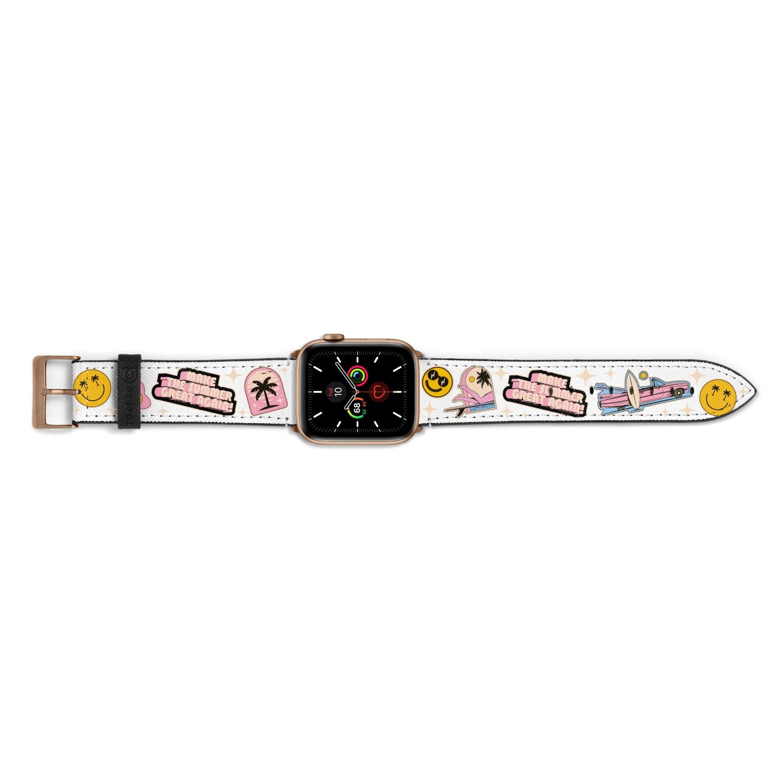 California Girl Sticker Apple Watch Strap Landscape Image Gold Hardware