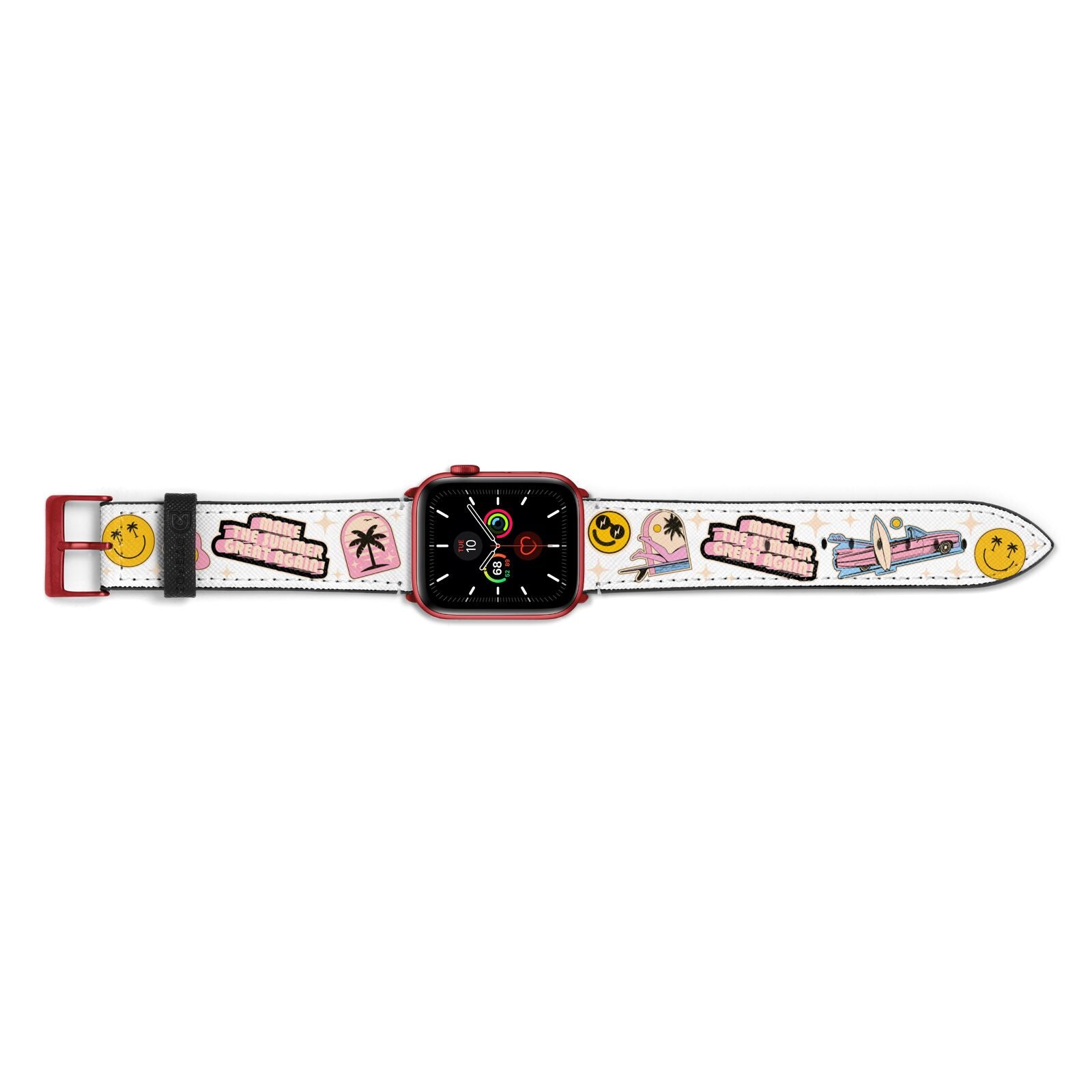 California Girl Sticker Apple Watch Strap Landscape Image Red Hardware