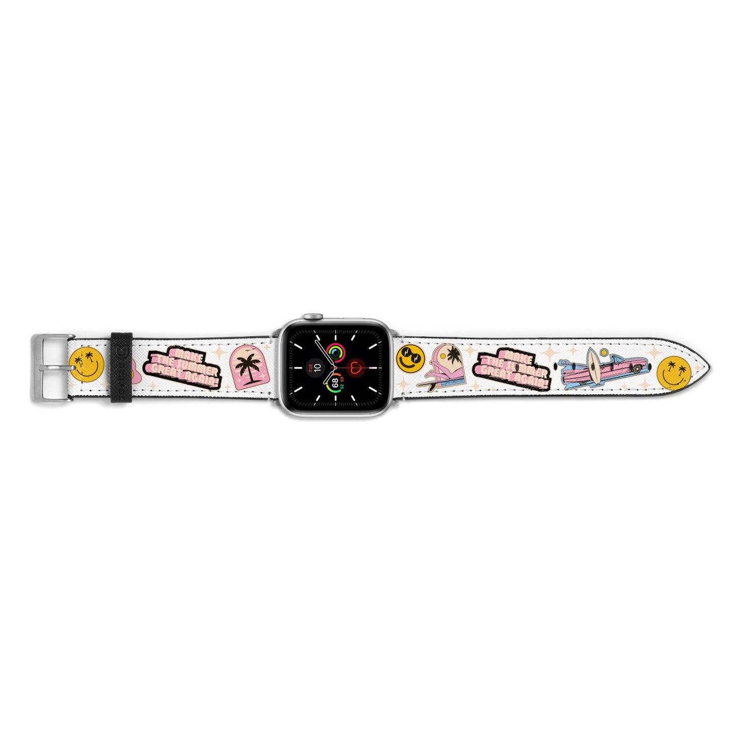 California Girl Sticker Apple Watch Strap Landscape Image Silver Hardware