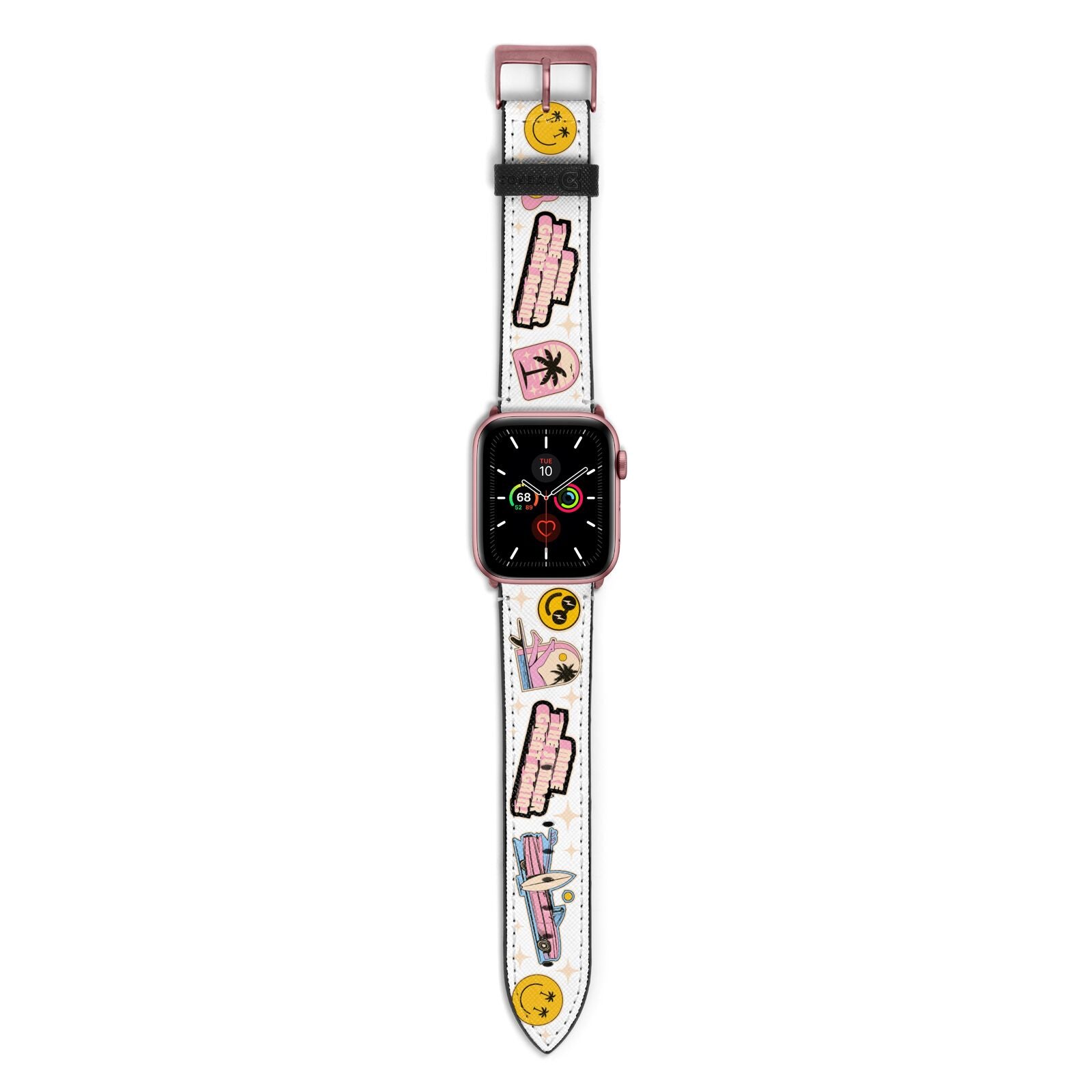 California Girl Sticker Apple Watch Strap with Rose Gold Hardware