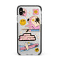 California Girl Sticker Apple iPhone Xs Max Impact Case Black Edge on Silver Phone