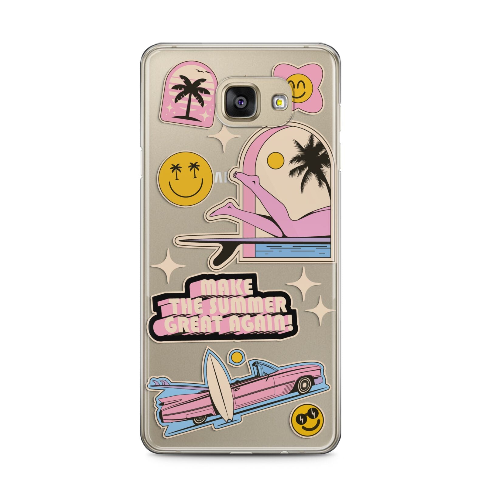 California Girl Sticker Samsung Galaxy A5 2016 Case on gold phone